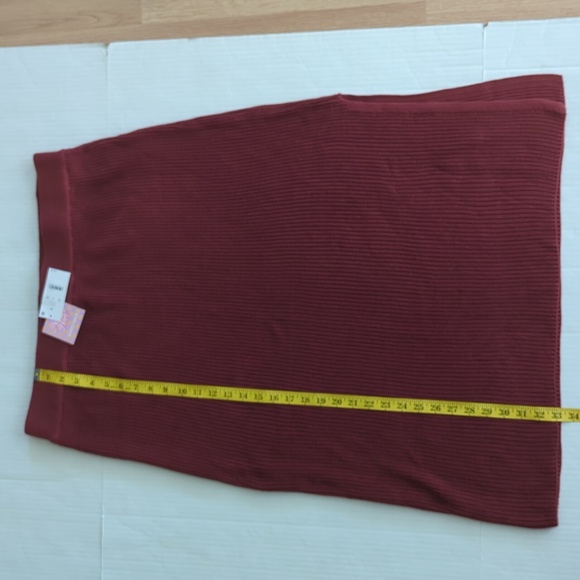 NEW Ascot and Hart Knit Midi Skirt 3X Brown FLAW DISCOLORATION - Picture 10 of 14